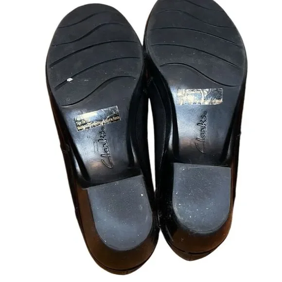 Clarks Black Leather Booties Size 10 M - Picture 5 of 5